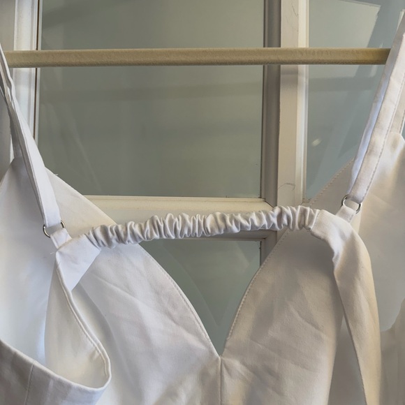 Abercrombie & Fitch White Poplin Peplum Camisole Tank Top Size L - Picture 9 of 9